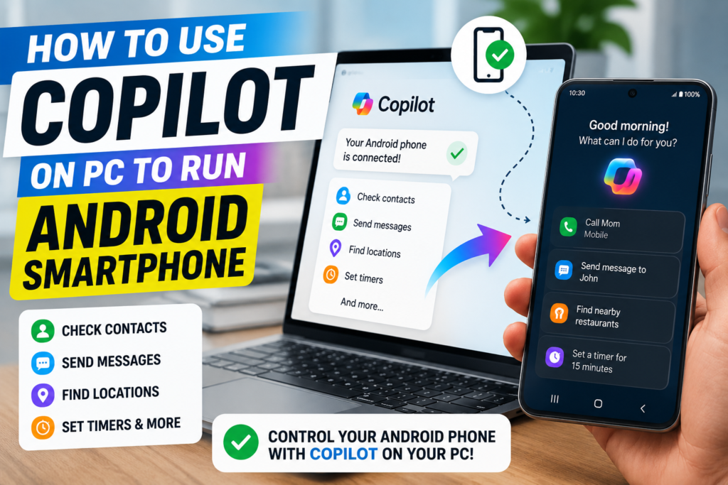 How to Use Copilot on PC to Run Android Smartphone