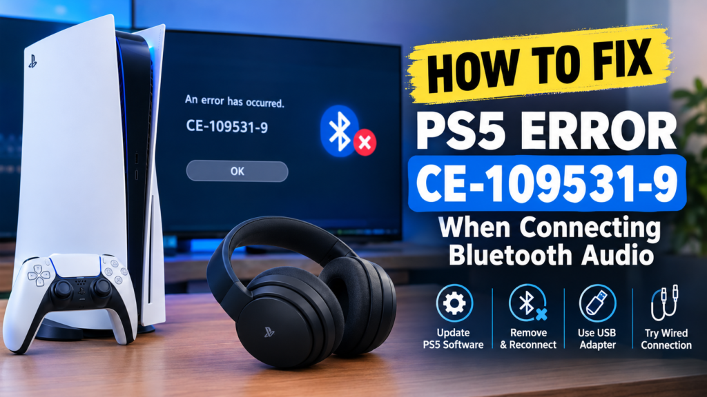 Fixing PS5 Bluetooth Error CE-109531-9