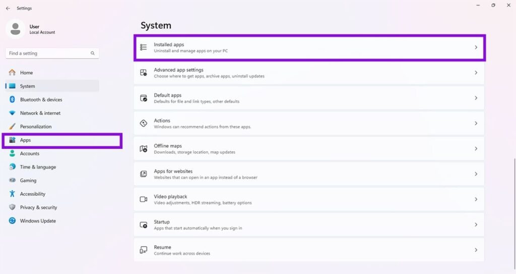 Open Advanced Options