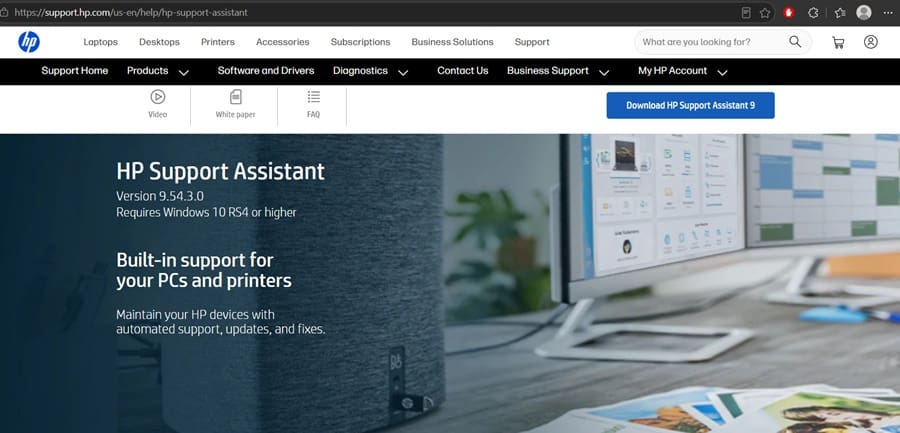 Download and Install HP Support Assistant Manually