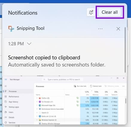Open Notifications