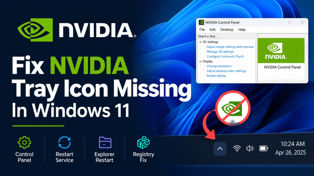 NVIDIA tray icon missing Windows 11