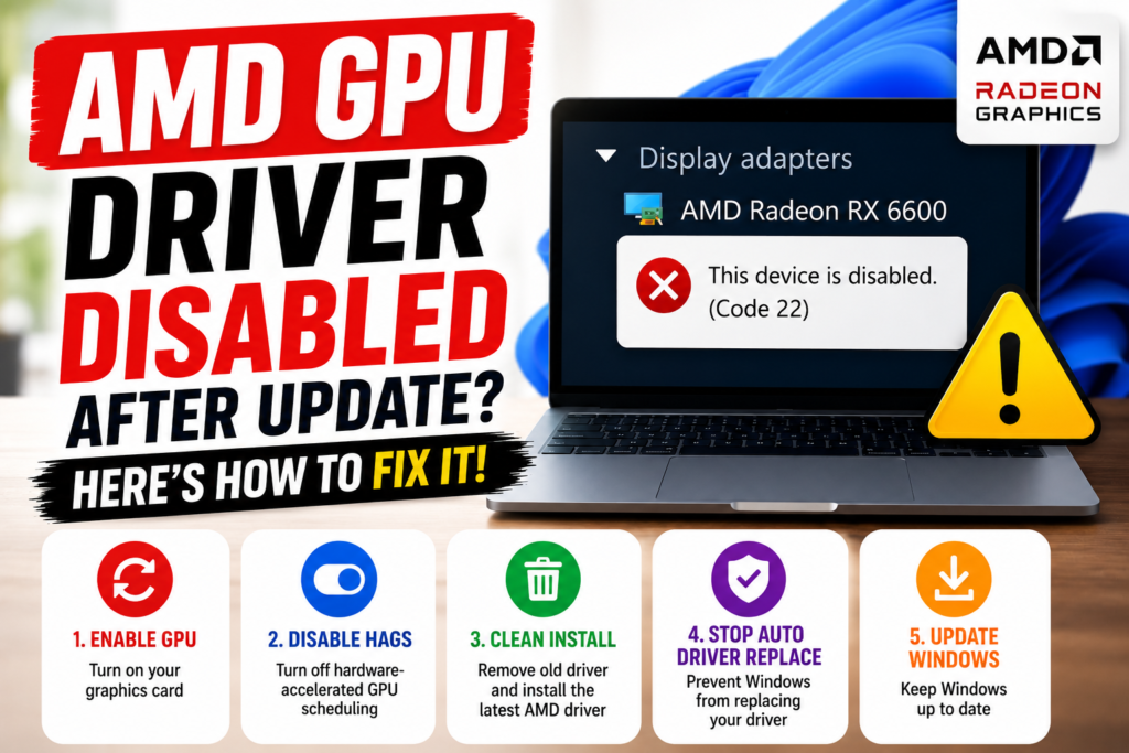 AMD GPU Driver Disabled After Update?