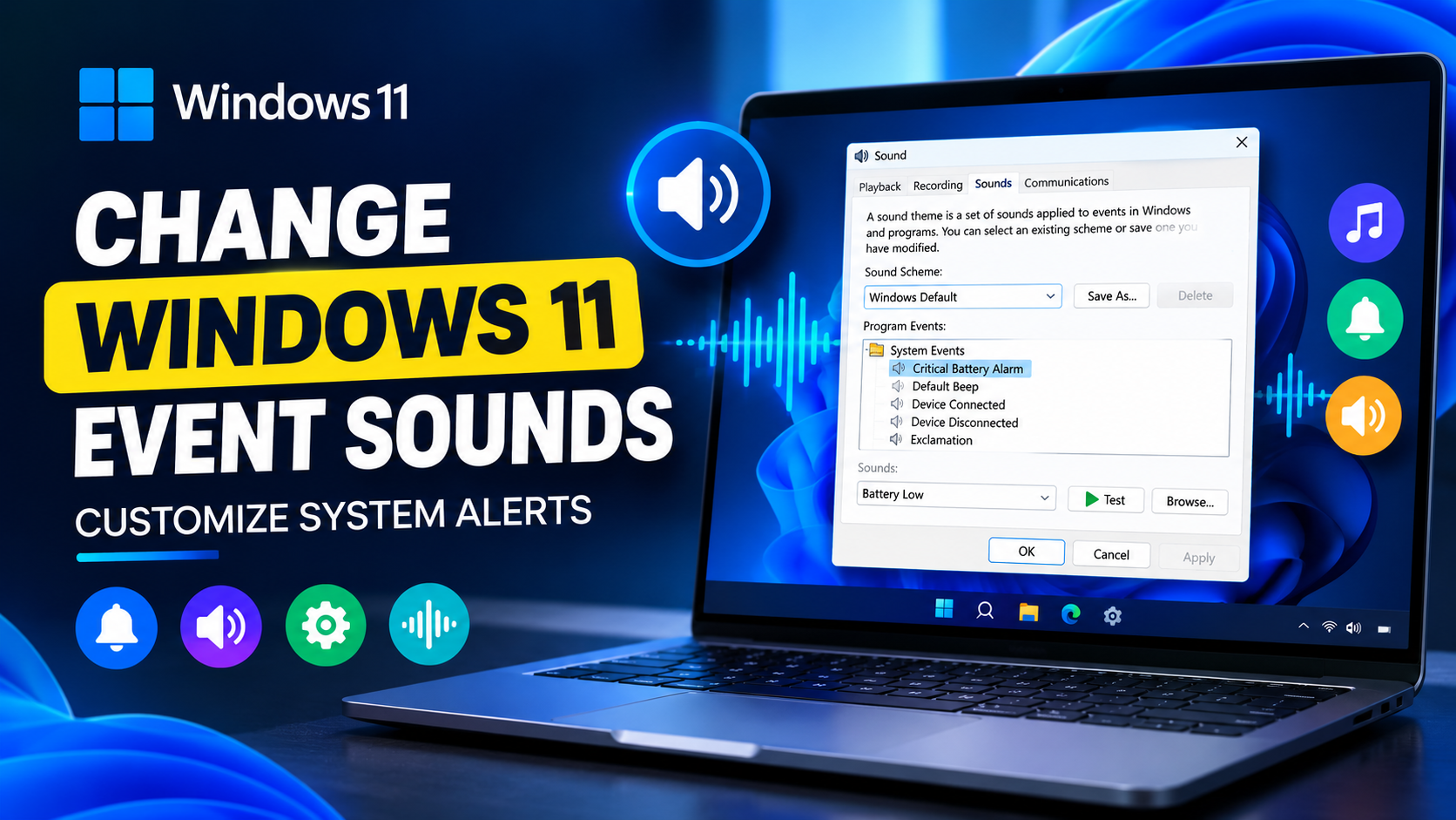 Customise Windows 11 Event Sounds