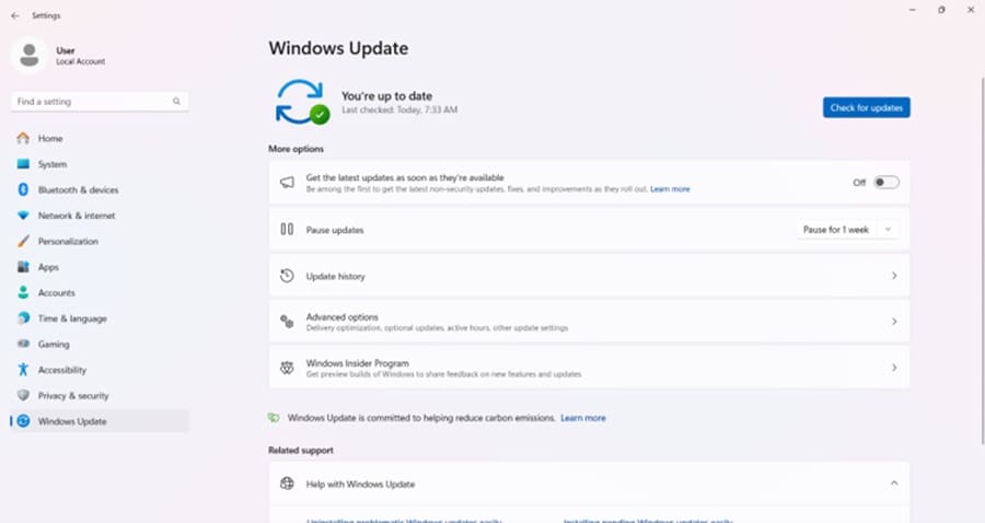 Install the Latest Windows Updates