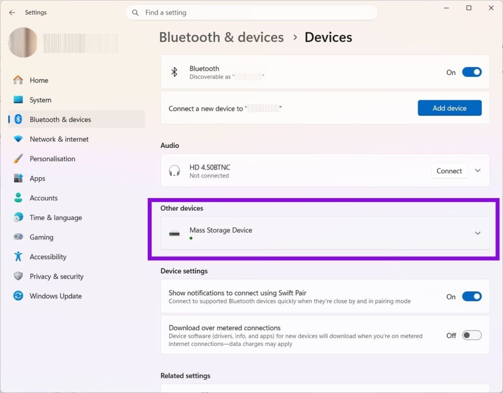 Check the Drive in Disk Management