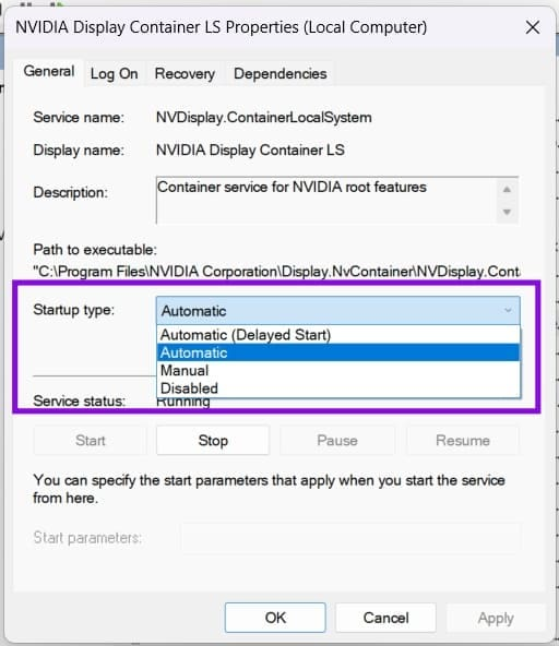 Right-click the service and select Restart