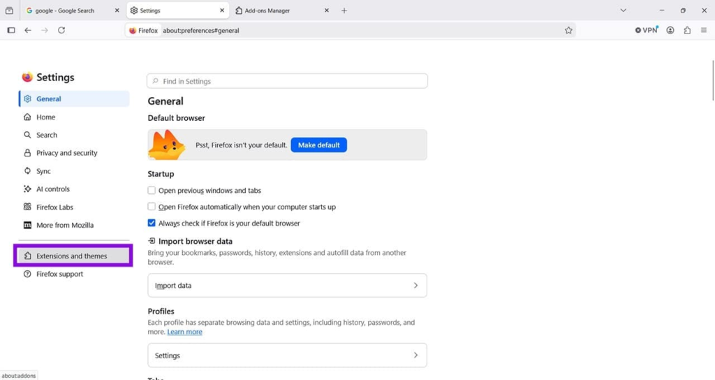 Review your Firefox extensions